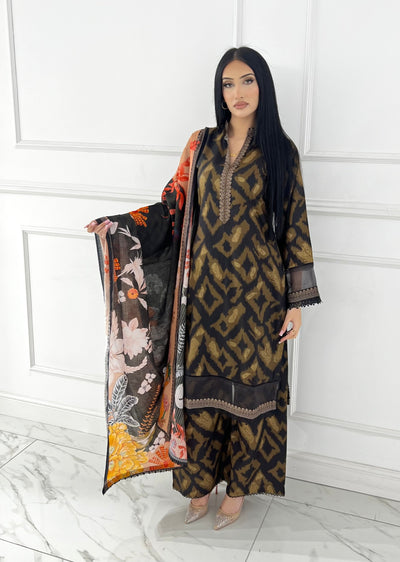 BUT-131- Readymade linen Printed suit 2025 - Memsaab Online