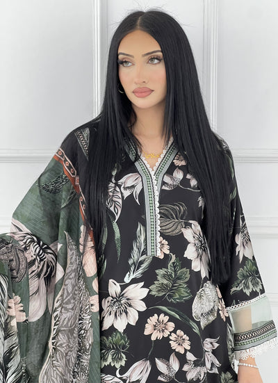 BUT-126- Readymade linen Printed suit 2025 - Memsaab Online