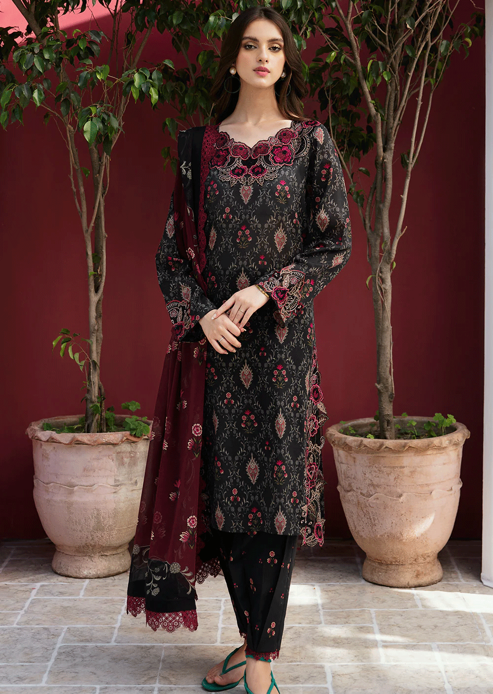 N-503 - Unstitched - Ramsha Rangrez Lawn Collection Vol 5 2024 - Memsaab Online