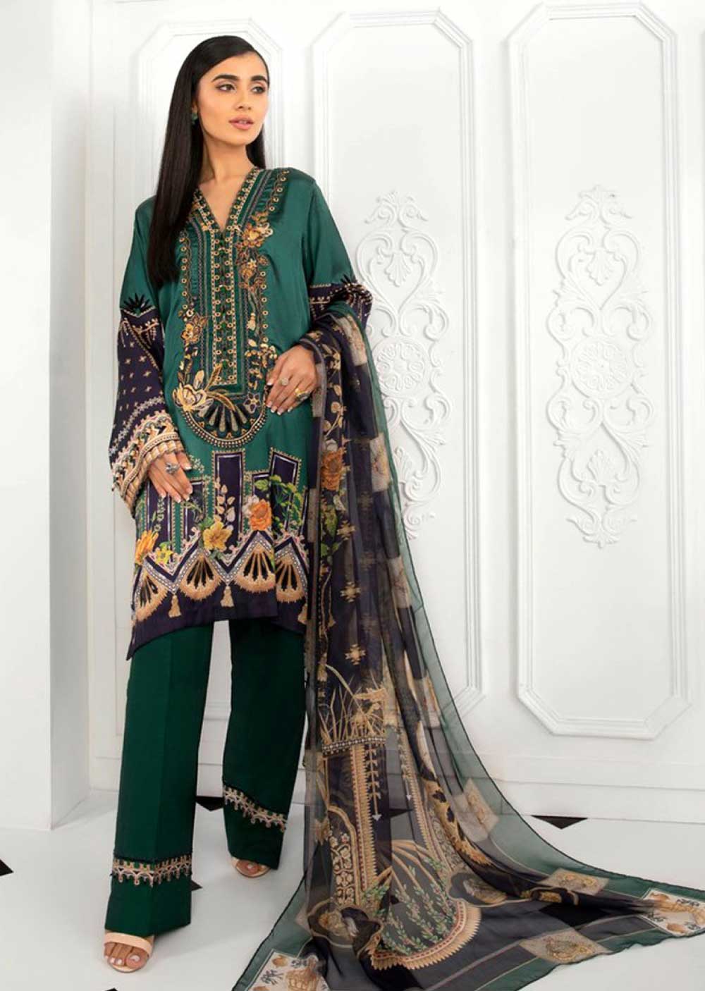 SPHR-03 - Unstitched - Sapphire Inspired Linen Collection 2023 - Memsaab Online