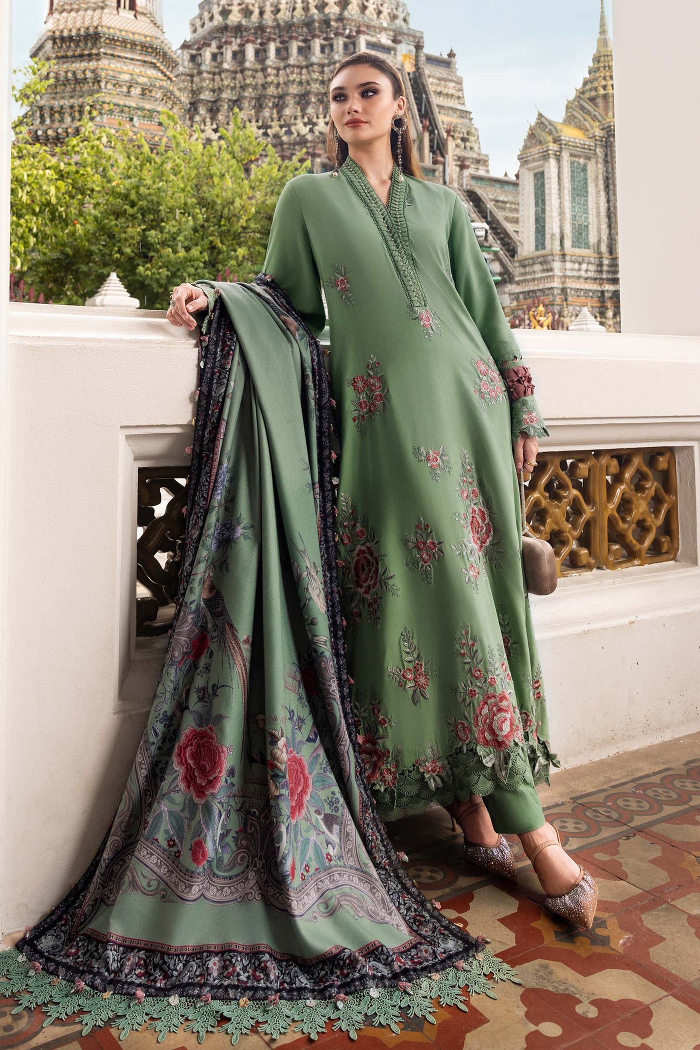 MPT-2808-A Unstitched - Maria B MPRINTS Collection 2025 - Memsaab Online