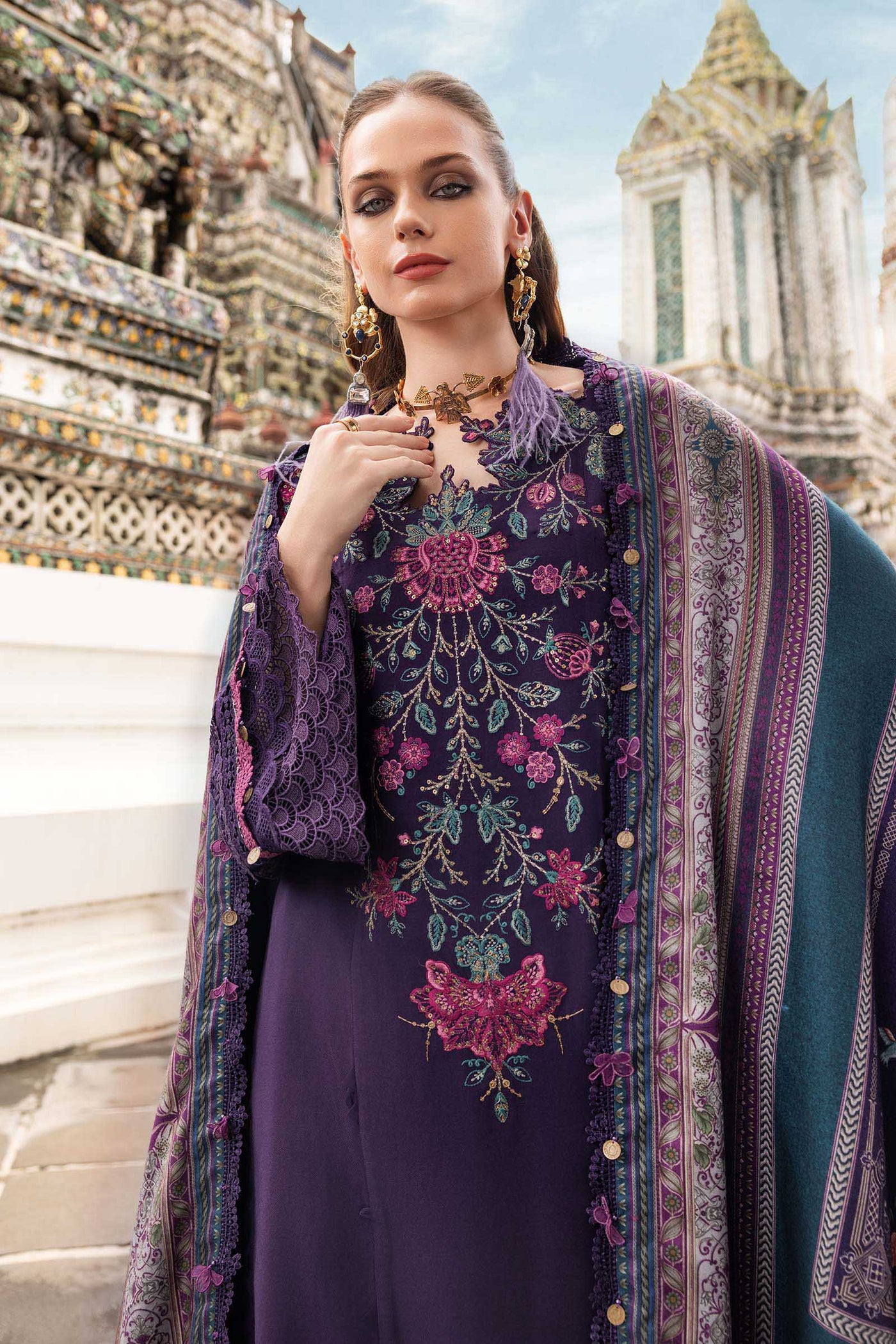 MPT-2805-B Unstitched - Maria B MPRINTS Collection 2025 - Memsaab Online