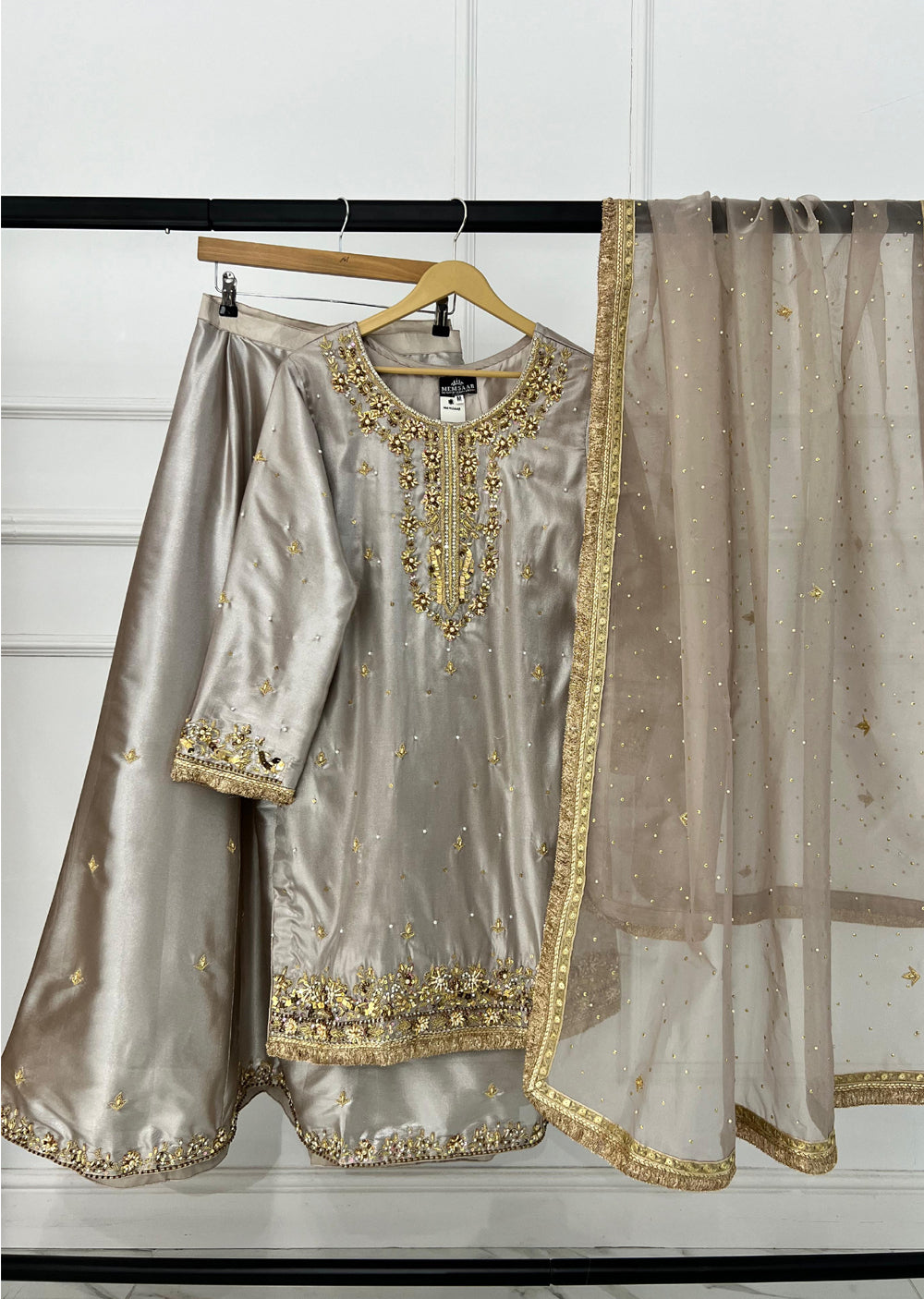 SRB1220 - Maha - Grey- Sehrish.B Designer - Memsaab Online