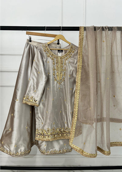 SRB1220 - Maha - Grey- Sehrish.B Designer - Memsaab Online