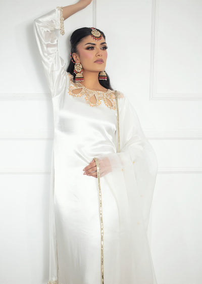 SRB1304 - Aleesha - White Tie Dye - Sehrish.B Designer - Memsaab Online