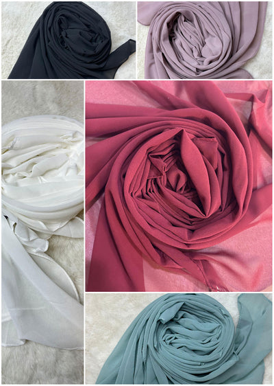 BB604 Chiffon Scarf Hijab High Quality - Memsaab Online