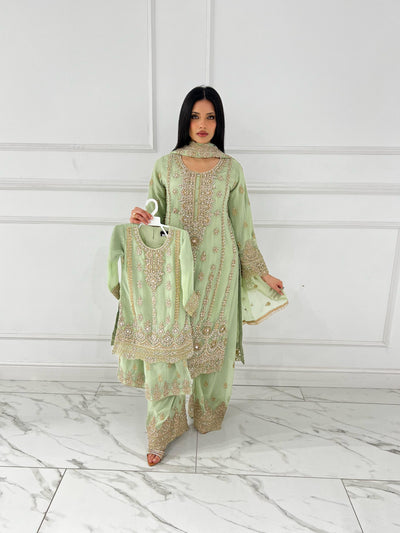 Shaz1801 - Readymade - Chiffon - Mummy n Me Outfit - Memsaab Online