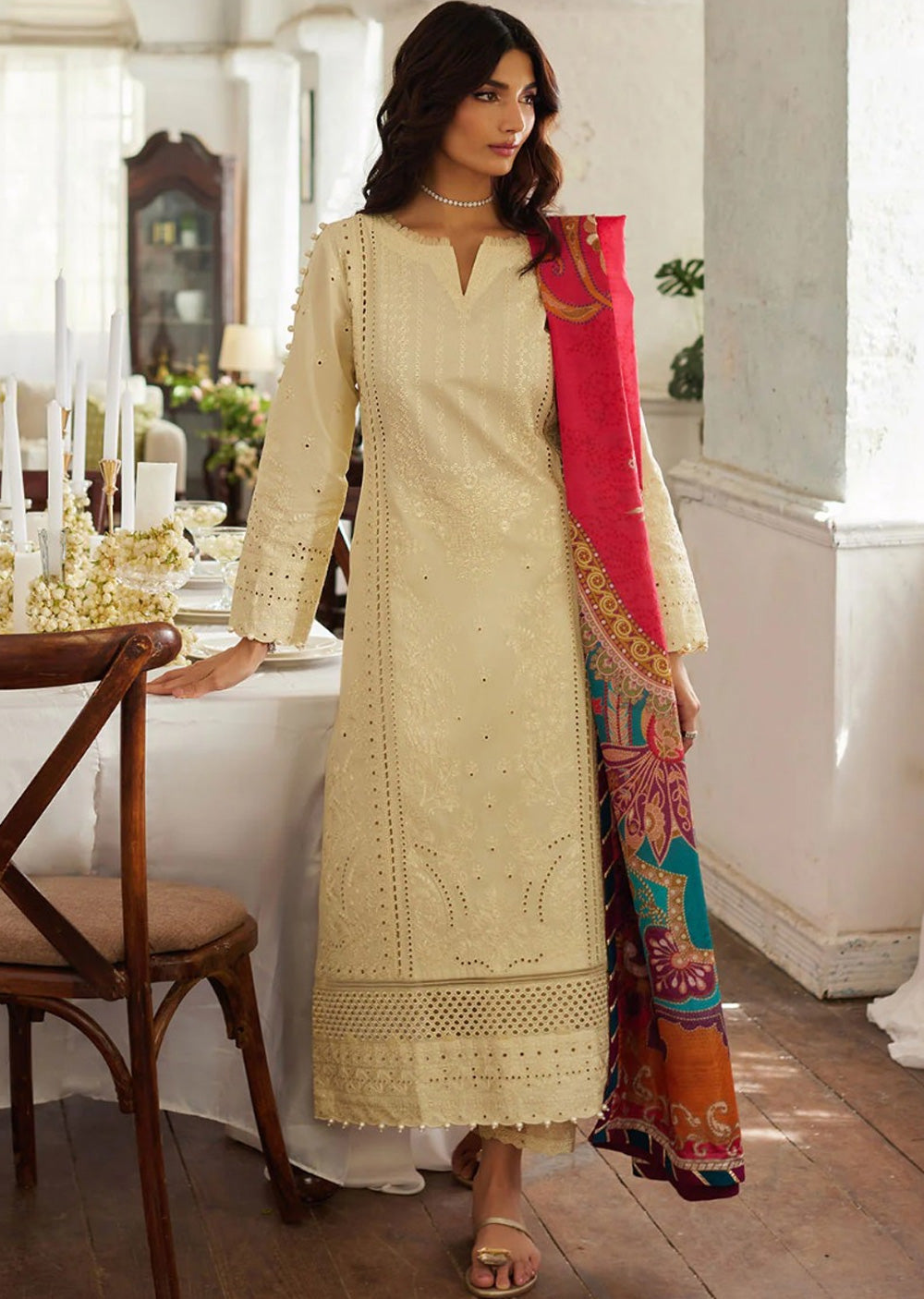 GC-03 - Azmin - Ready Made Gulaal Chikankaari Lawn Collection 2025 - Memsaab Online