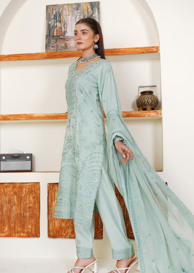 ATR-1137- Readymade Sehrish B Korain Silk - Memsaab Online