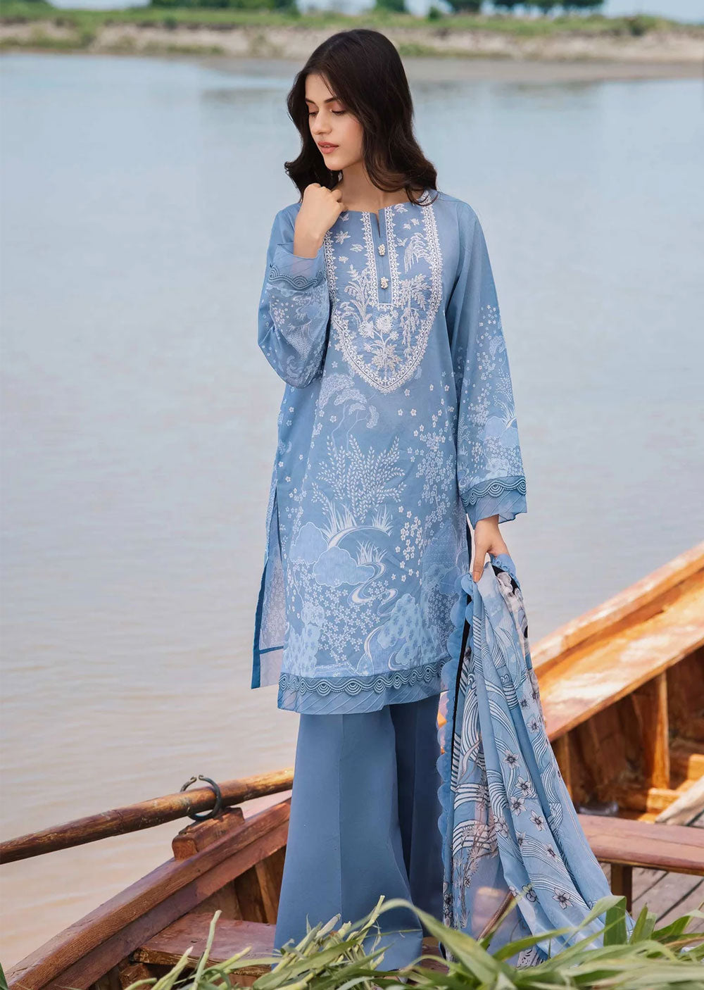 MBCS-403-A - Readymade - Maria B M.Basics Lawn Collection 2024 - Memsaab Online