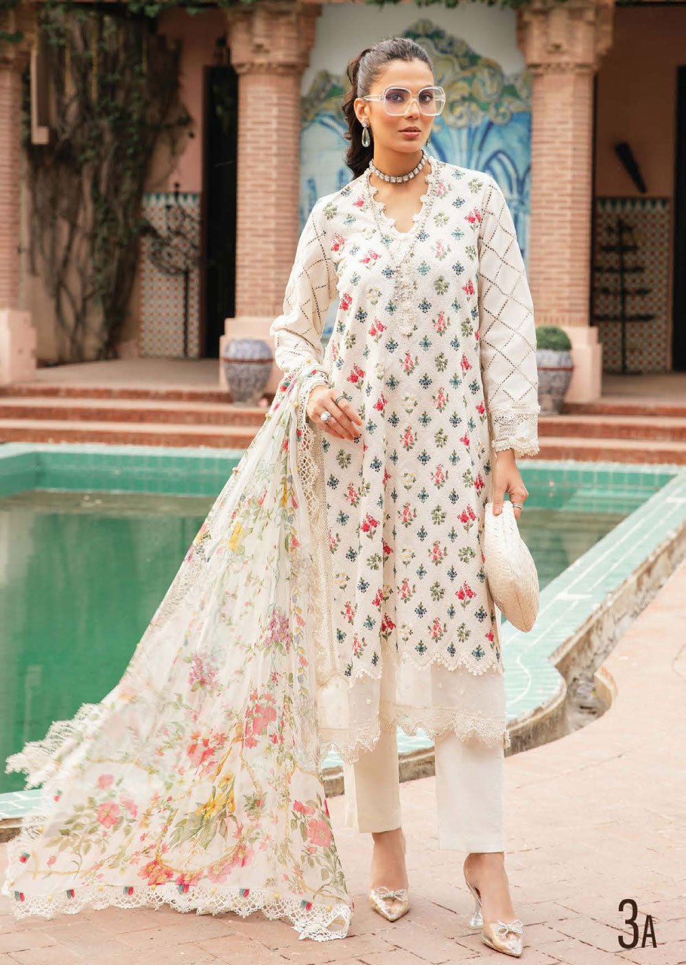 MSBTR-103-A - Readymade - Maria B MPrints Lawn Eid Collection 2024 - Memsaab Online