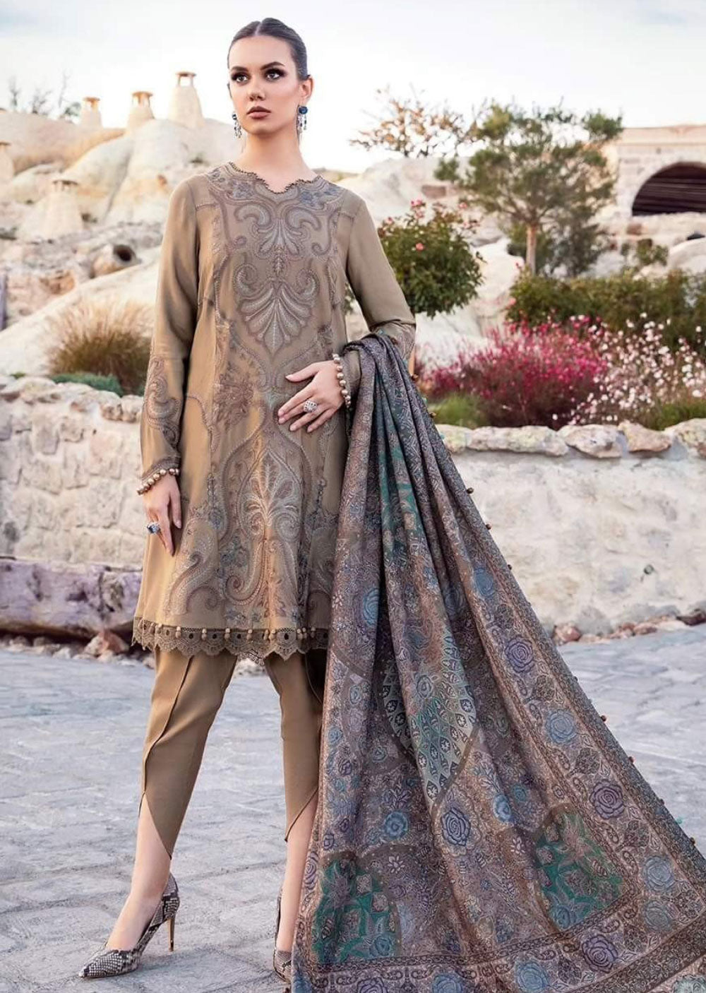 MPT-03-A - Unstitched - M.Prints Winter Collection 2023 - Memsaab Online