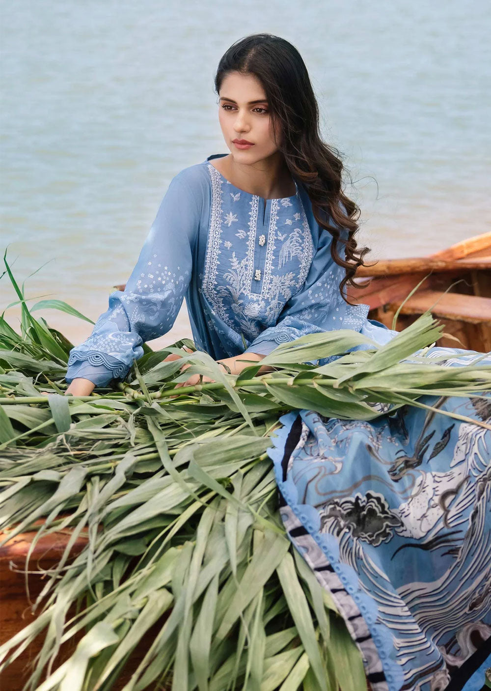 MBCS-403-A - Readymade - Maria B M.Basics Lawn Collection 2024 - Memsaab Online