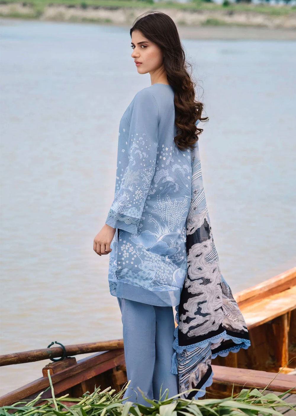 MBCS-403-A - Readymade - Maria B M.Basics Lawn Collection 2024 - Memsaab Online