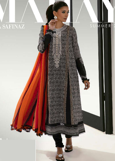 MZN-03-A - Unstitched - Mahay Summer Collection by Sana Safinaz 2023 - Memsaab Online