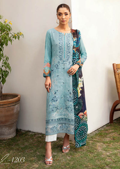 RMSHD-03 - Unstitched - Ramsha Mashaal Lawn Vol 12 - Memsaab Online