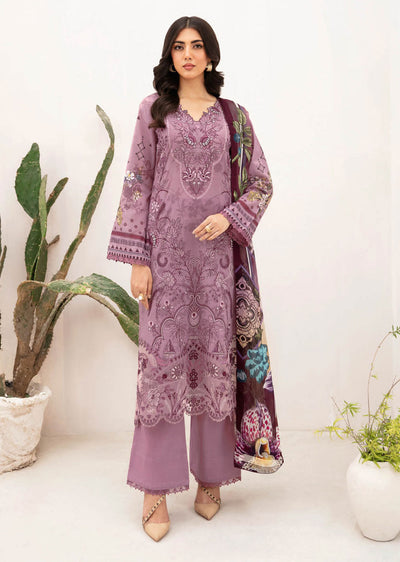 Z-1103 - Unstitched - Ramsha Mashaal Luxury Lawn Vol 11 2024 - Memsaab Online