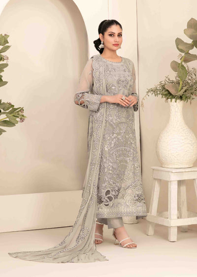 STH-5626 - Unstitched - Setareh Fancy Embroidered Chiffon Collection 25 - Memsaab Online