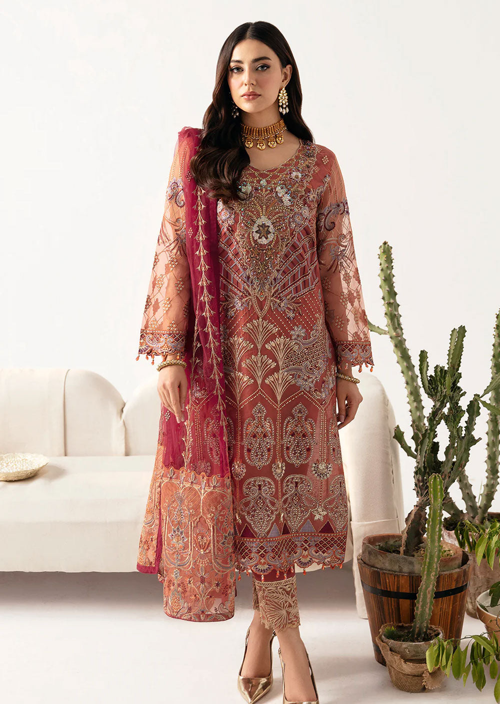 M-1103 - Unstitched - Ramsha Minhal Vol 11 2024 - Memsaab Online