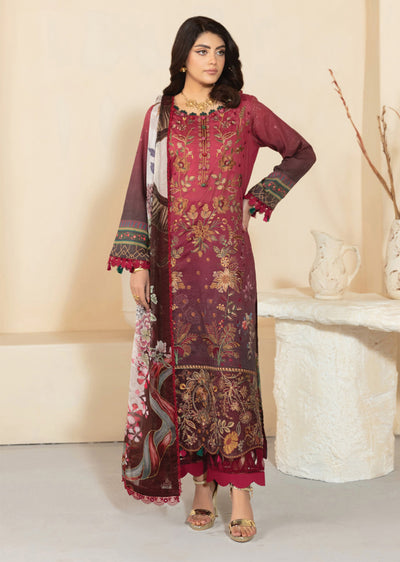 RMSHO-03 - Unstitched - Ramsha Mashaal Luxury Lawn Vol 13 - Memsaab Online