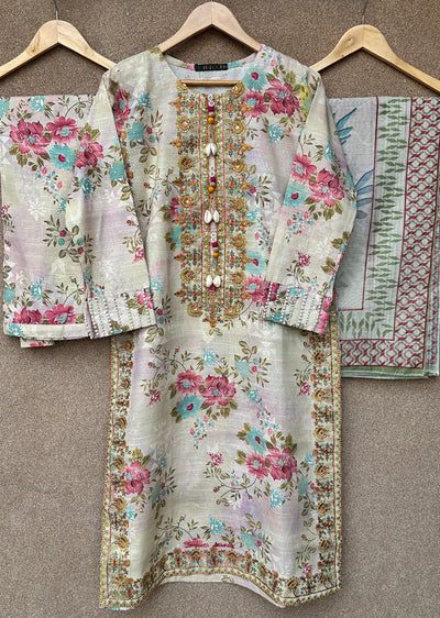 HNR-07 - Cream - Readymade - Haroon Khaddar Suit 2025 - Memsaab Online