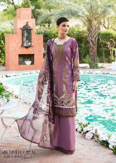 GLL-24V-03-R - ESMERAY - Readymade - The Summer Glow Lawn Collection 2024 - Memsaab Online