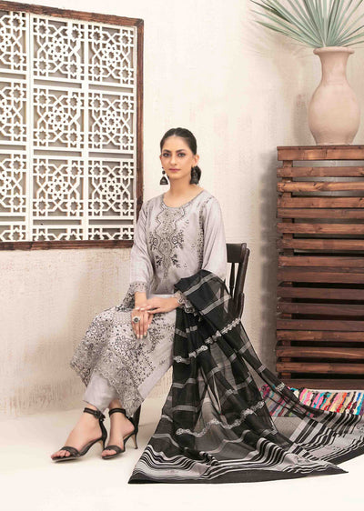 NTR-5263 - Unstitched - Nurten Fancy Embroidered Viscose Suit 2025 - Memsaab Online