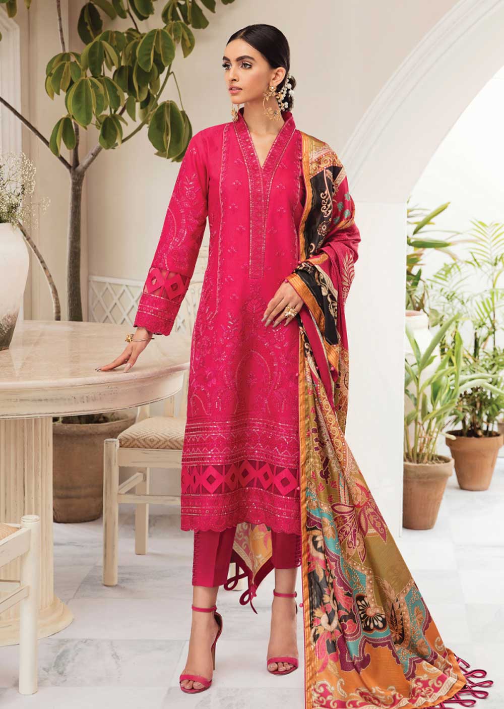 GLS-03 - Lyrah - Unstitched - Gulaal Luxury Lawn Vol 2 2023 - Memsaab Online