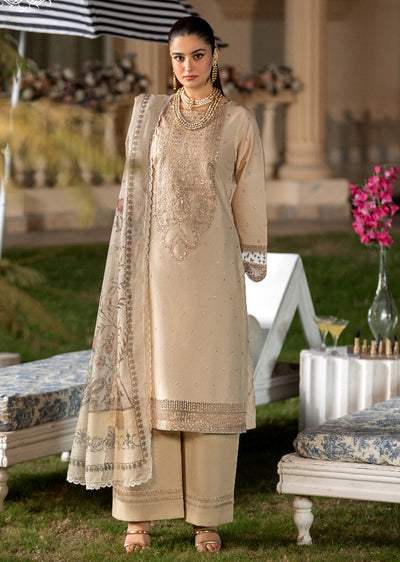 HSS-303 - Cream - Readymade - Heeras Suit 2025 - Memsaab Online