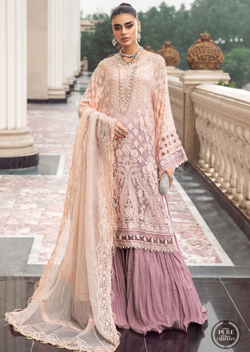 MPC-23-103 - Unstitched - Maria B Chiffon Collection 2023 - Memsaab Online