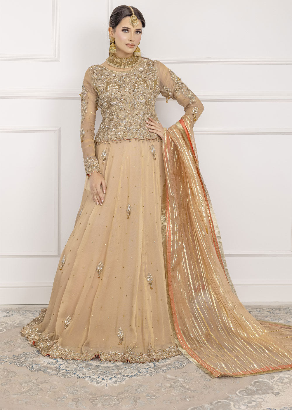 SRB1203 - Shama - Nude Sehrish.B Designer - Memsaab Online