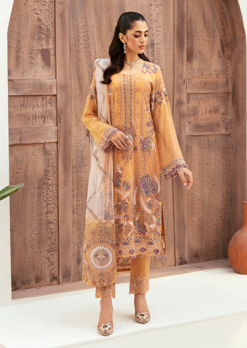 F-2603 - Unstitched - Ramsha Chiffon Collection Vol 26 2024 - Memsaab Online