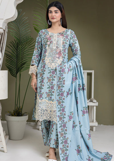 RYW-03-R - Readymade - Rangz Dastaan Winter Suit 2025 - Memsaab Online