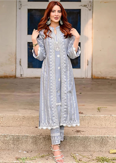 SBMD-03 - Nova Grey - Memsaab Formal Kaftan - Memsaab Online