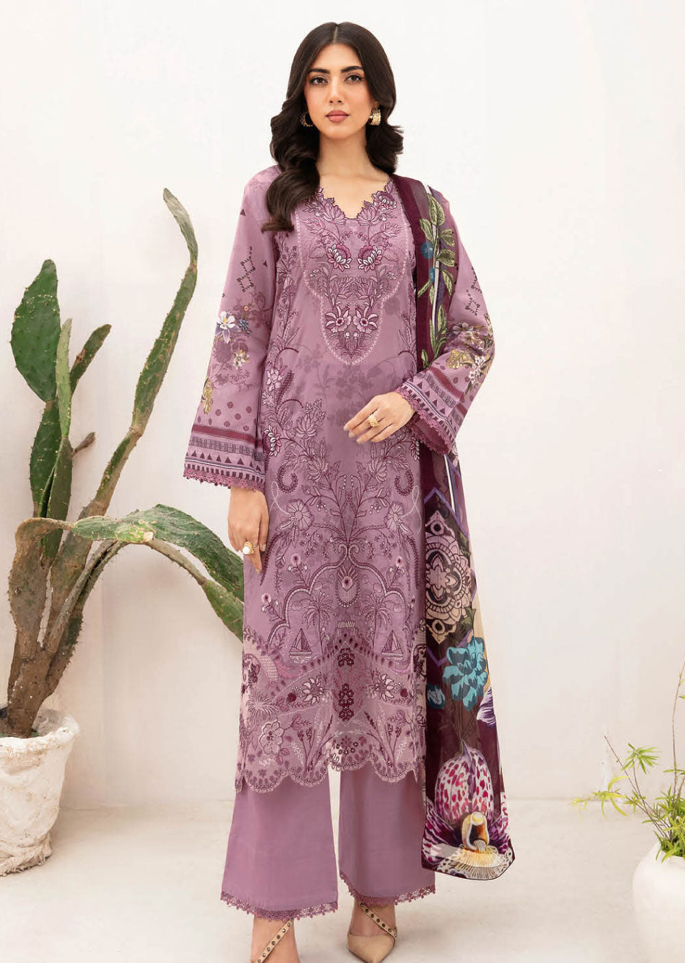 Z-1103-R - Readymade - Ramsha Mashaal Luxury Lawn Vol 11 - Memsaab Online