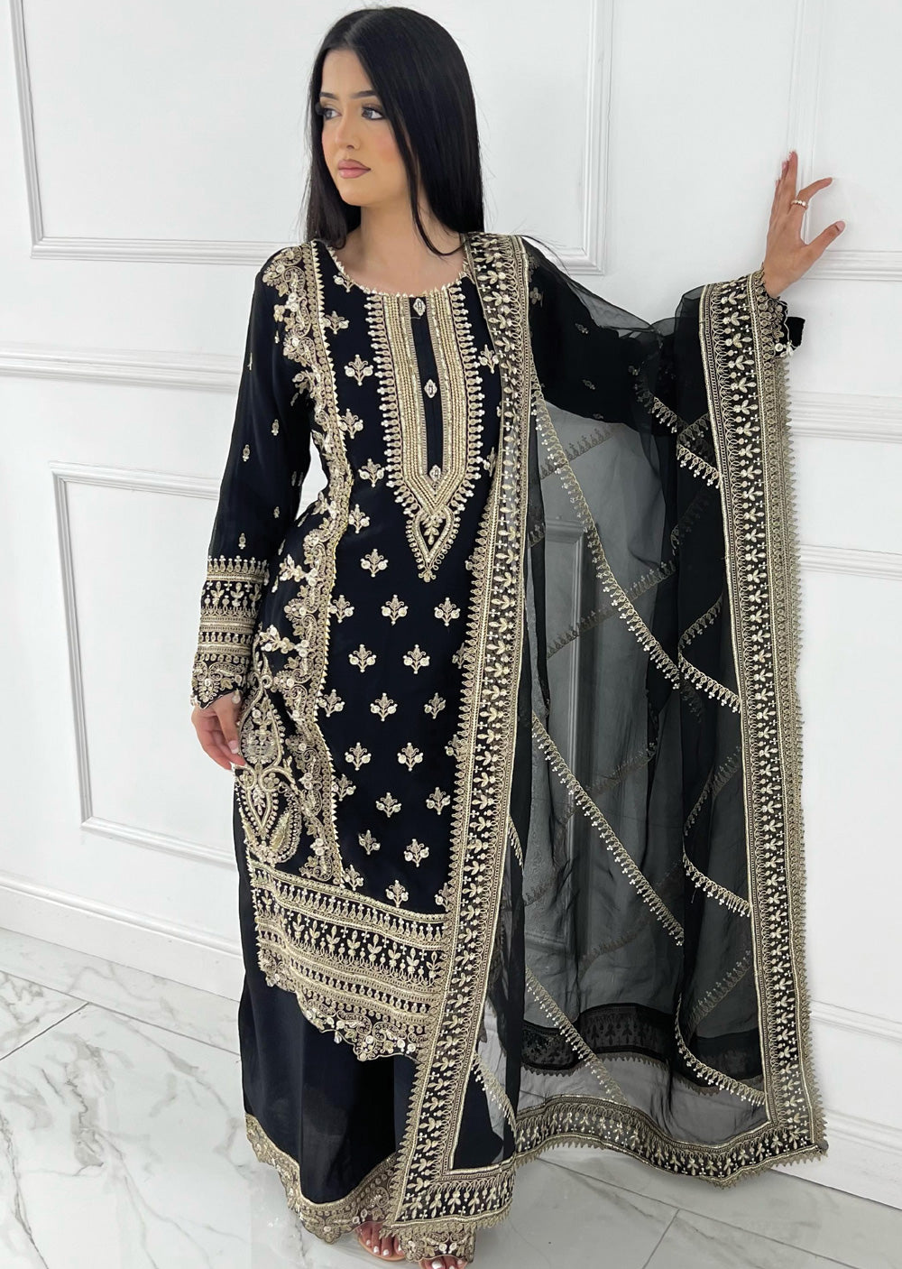 SAJN-03 Readymade - Sajni Organza Net Collection 2025 - Memsaab Online