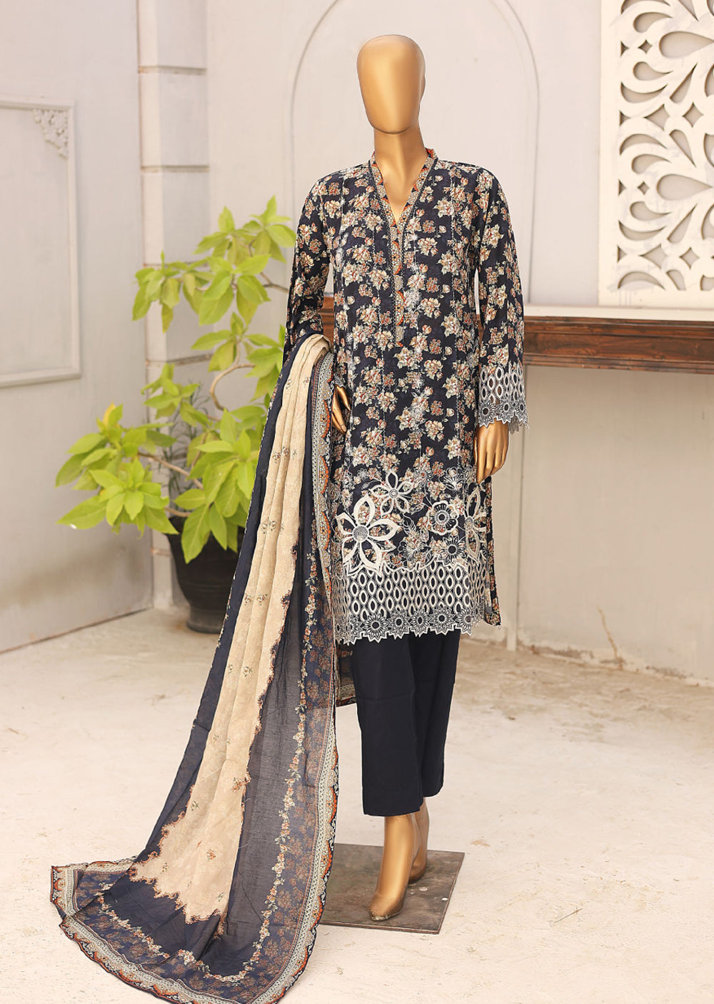 BDST-03- Readymade - Bin Saeed Lawn Kari Embroidered Collection 2024 - Memsaab Online