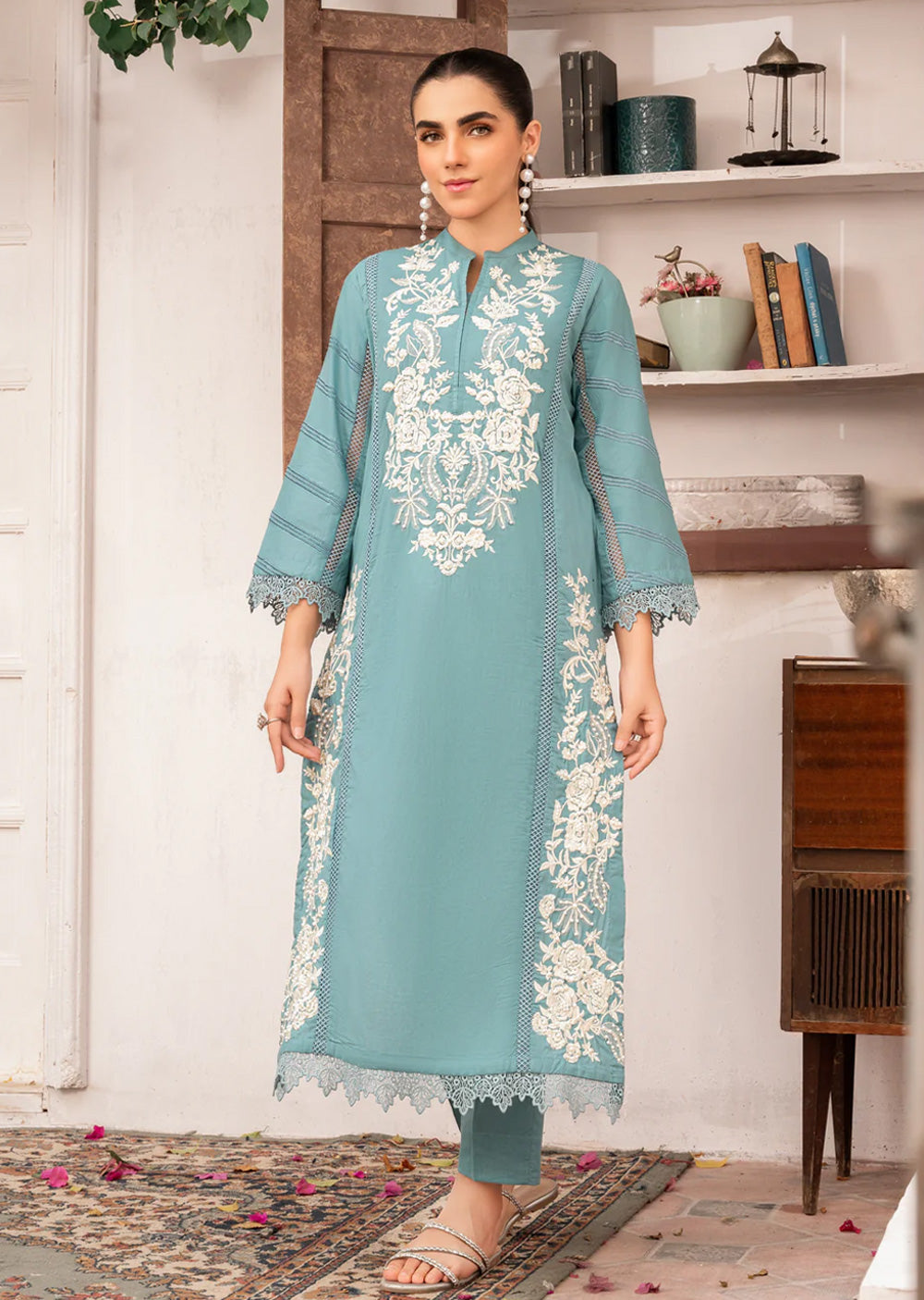 SBMT-05 - Aquamarine - Readymade - 2 Piece Sahiba by Mirza Suit 2025 - Memsaab Online