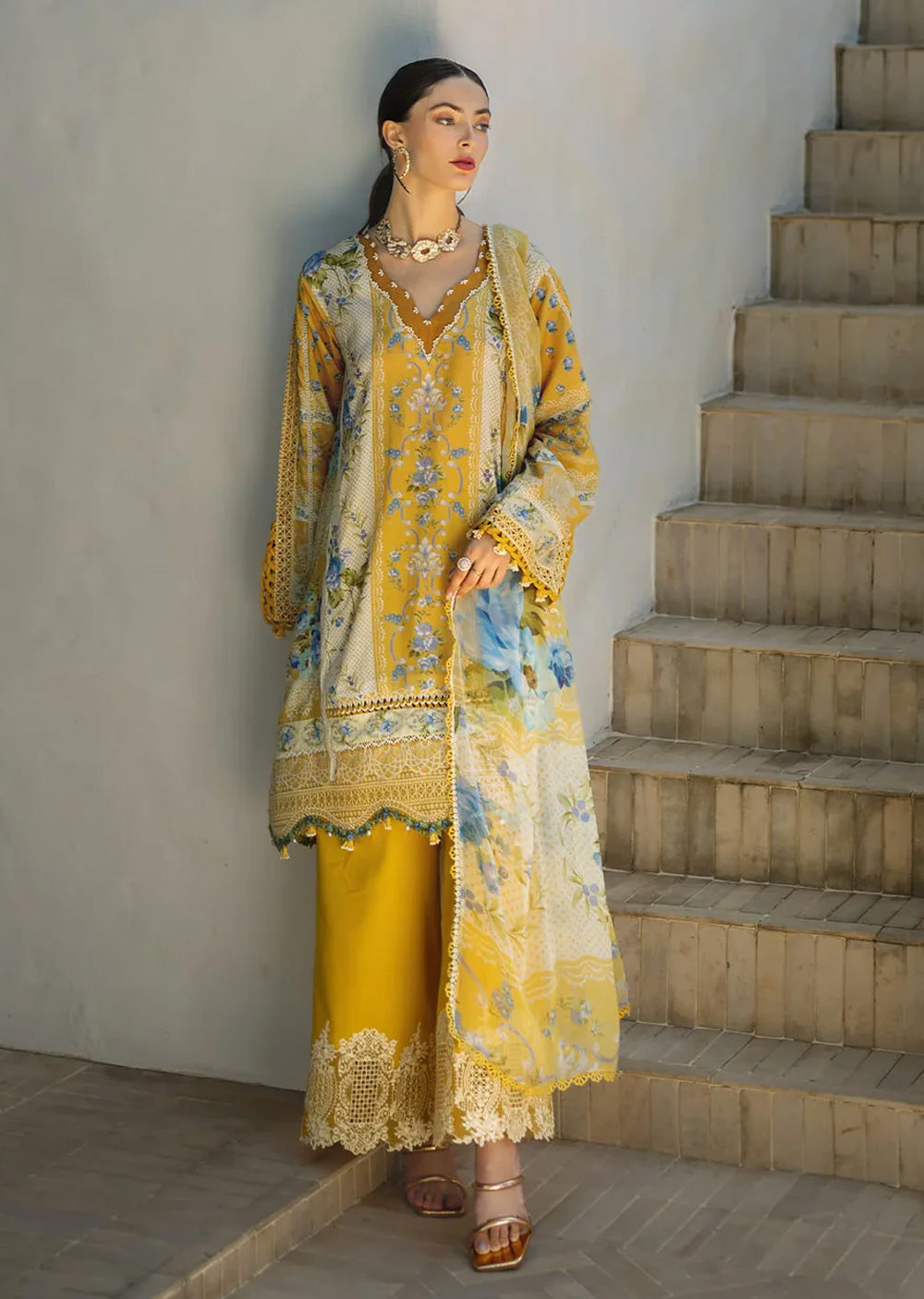 ELFH-03-B - Elaf Signature Embroidered Lawn Collection 2025 - Memsaab Online