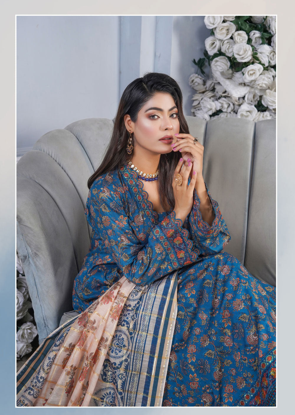 MNRD-03-R - Readymade - Munira Summer Lawn Collection 2024 - Memsaab Online