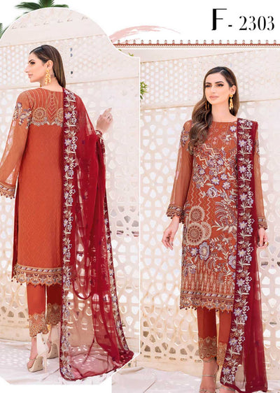 F-2303-R - Readymade - Ramsha Chiffon Collection 2023 - Memsaab Online