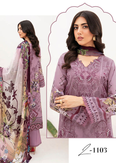 Z-1103-R - Readymade - Ramsha Mashaal Luxury Lawn Vol 11 - Memsaab Online