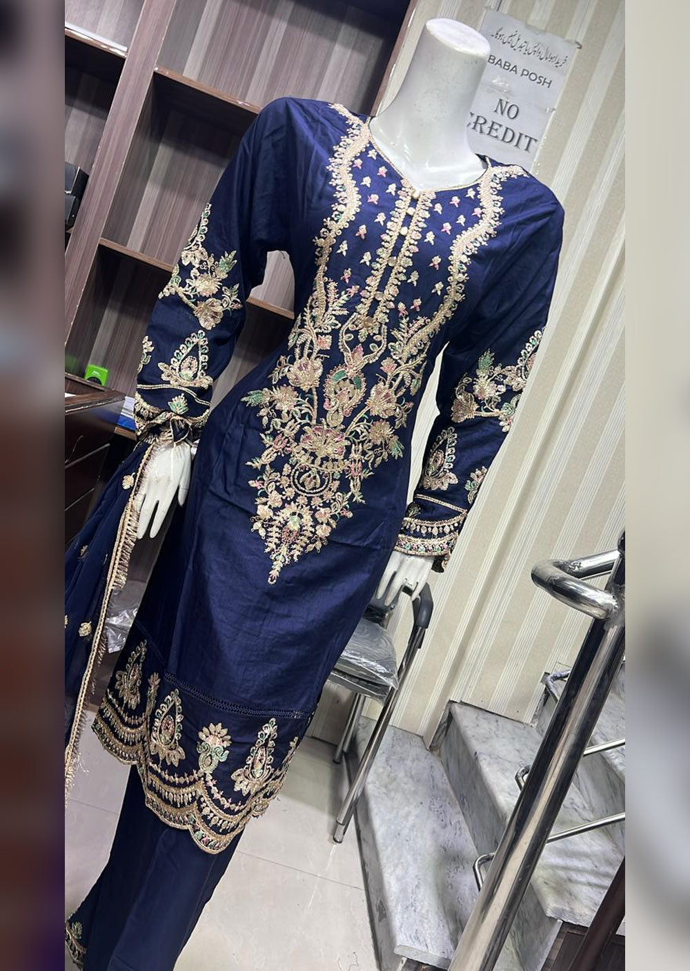 BPH-01 - Navy - Readymade Posh Suit 2024 - Memsaab Online