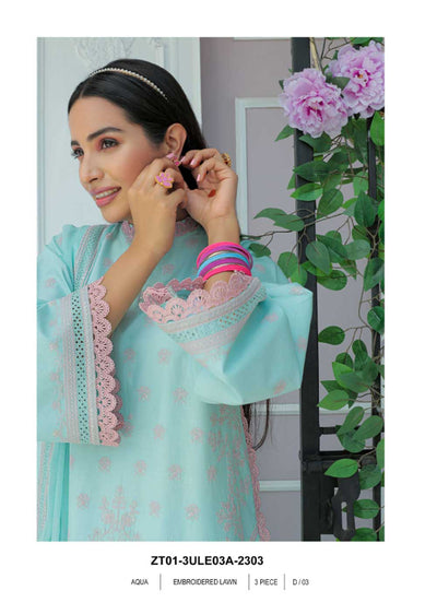 ZT-03 - Unstitched - Tishnagi Collection by Zarizaa 2023 - Memsaab Online