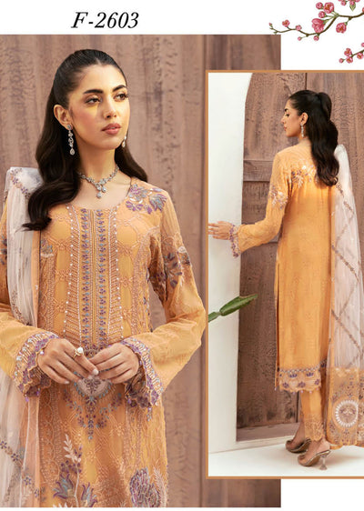 F-2603-R - Readymade - Ramsha Chiffon Collection Vol 26 2024 - Memsaab Online