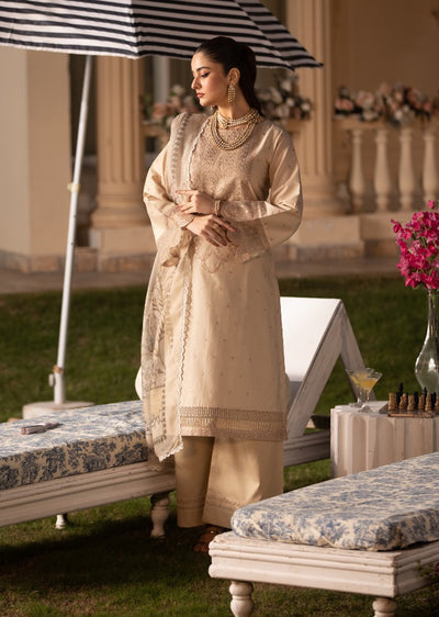 HSS-303 - Cream - Readymade - Heeras Suit 2025 - Memsaab Online