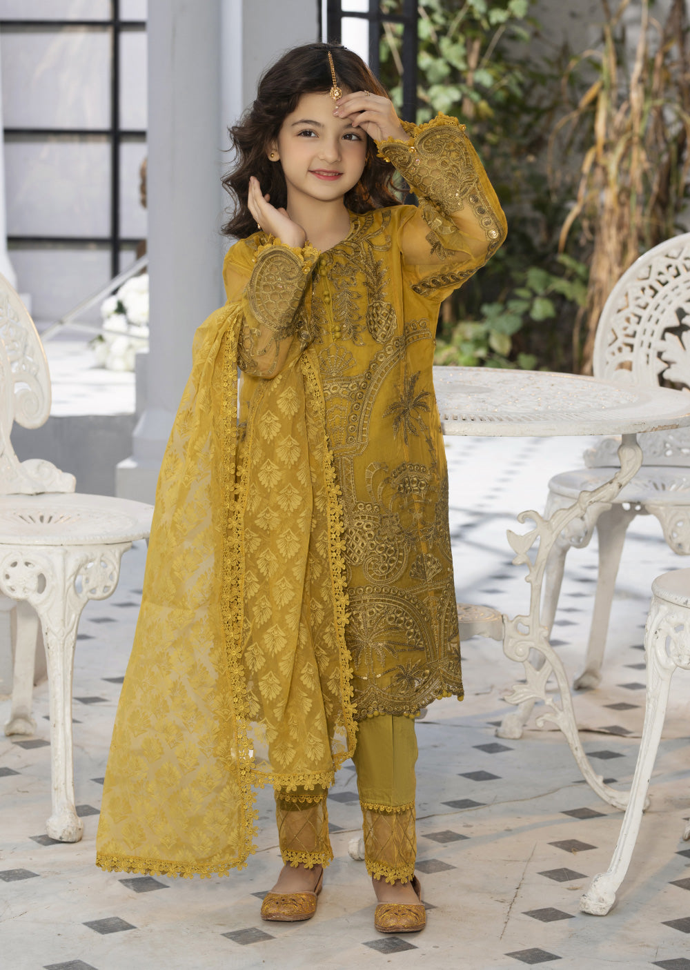 ALYZ-06 - Mustard - Readymade Kids Winter Suit by Ally's 2025 - Memsaab Online