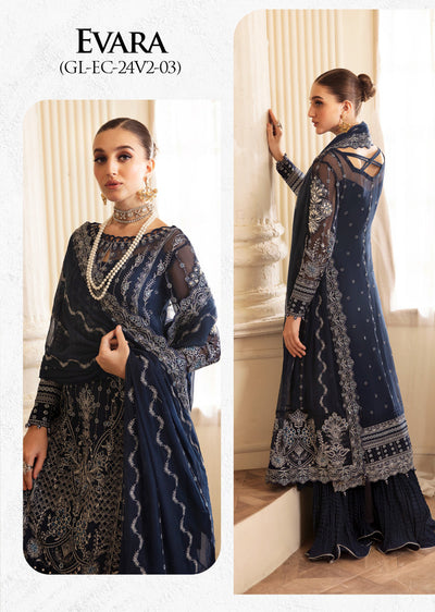 GLEC-03-R - Evara - Readymade - Gulaal Embroidered Chiffon Collection 2024 - Memsaab Online