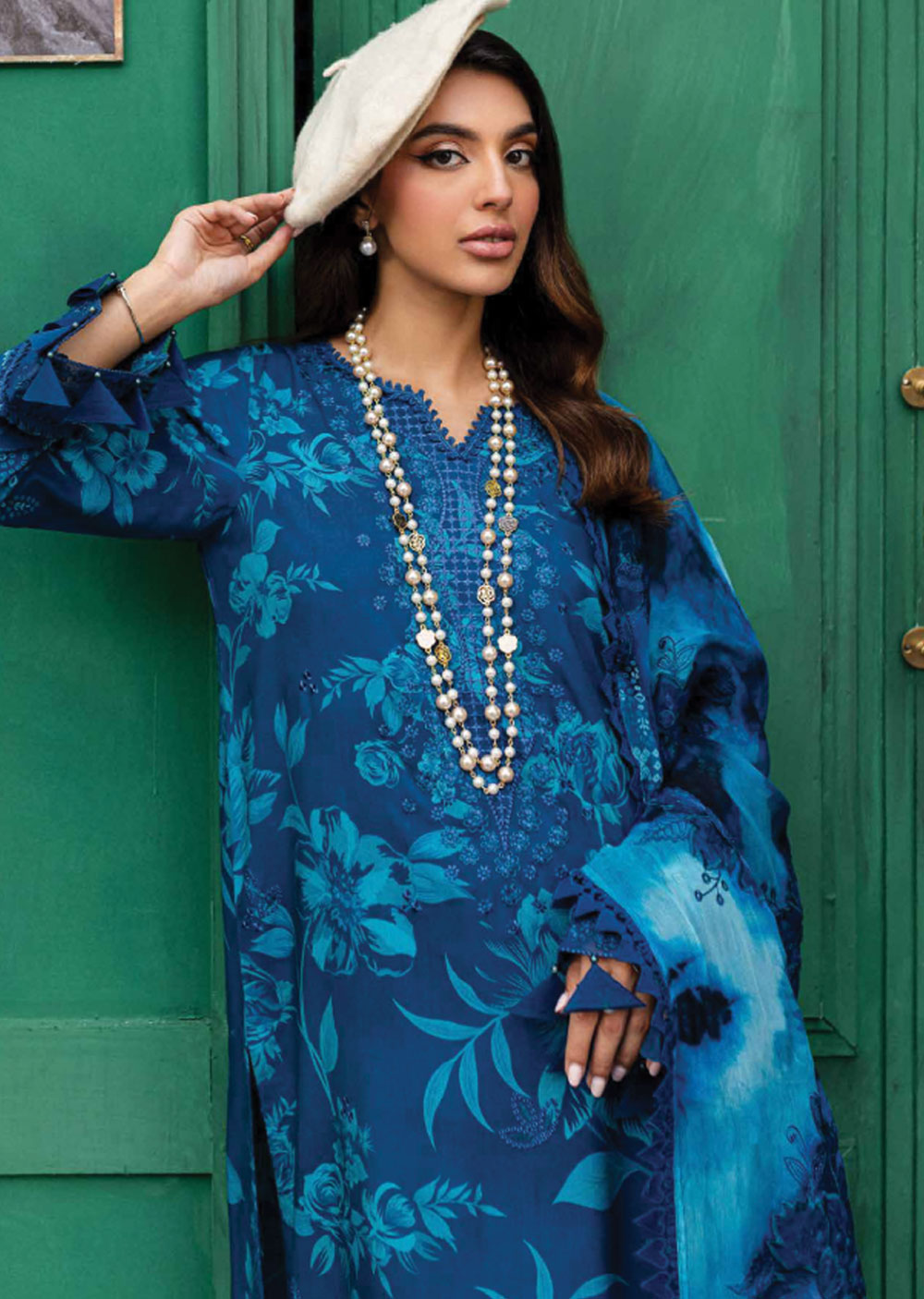 NSG-164 - Unstitched - Nureh Gardenia Collection 2024 - Memsaab Online