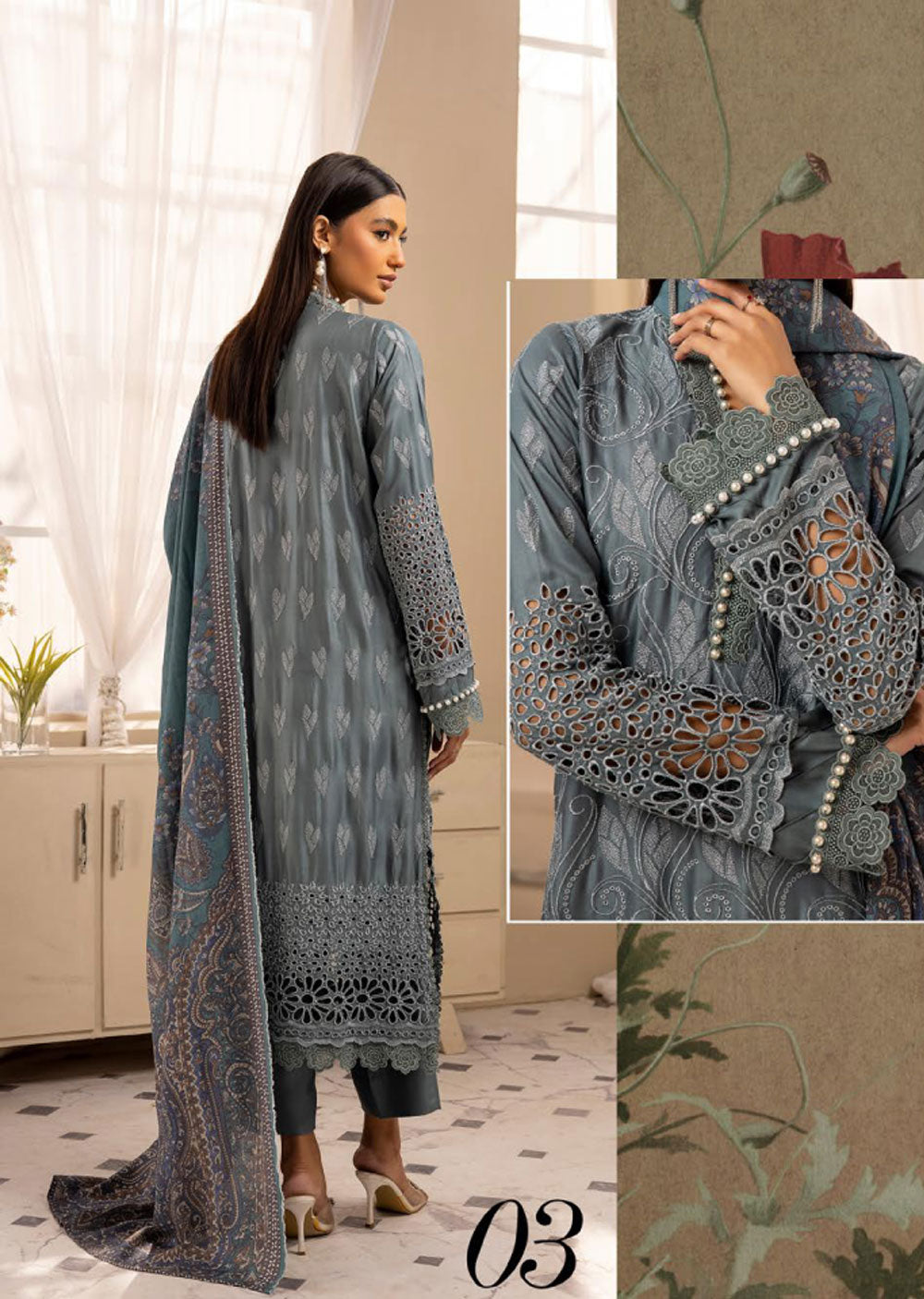 INR-03 - Readymade - Inara Chickenkari Collection 2023 - Memsaab Online